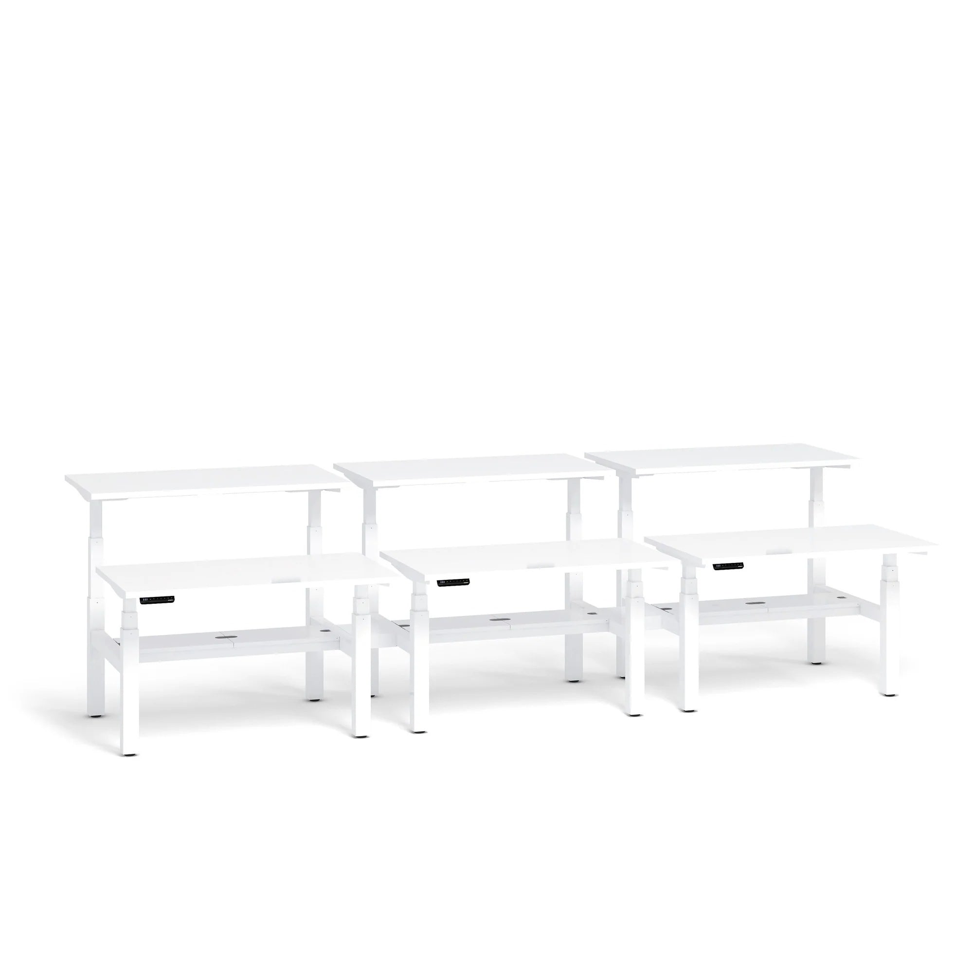 Series L 3S Adjustable Height Double Desk for 6
