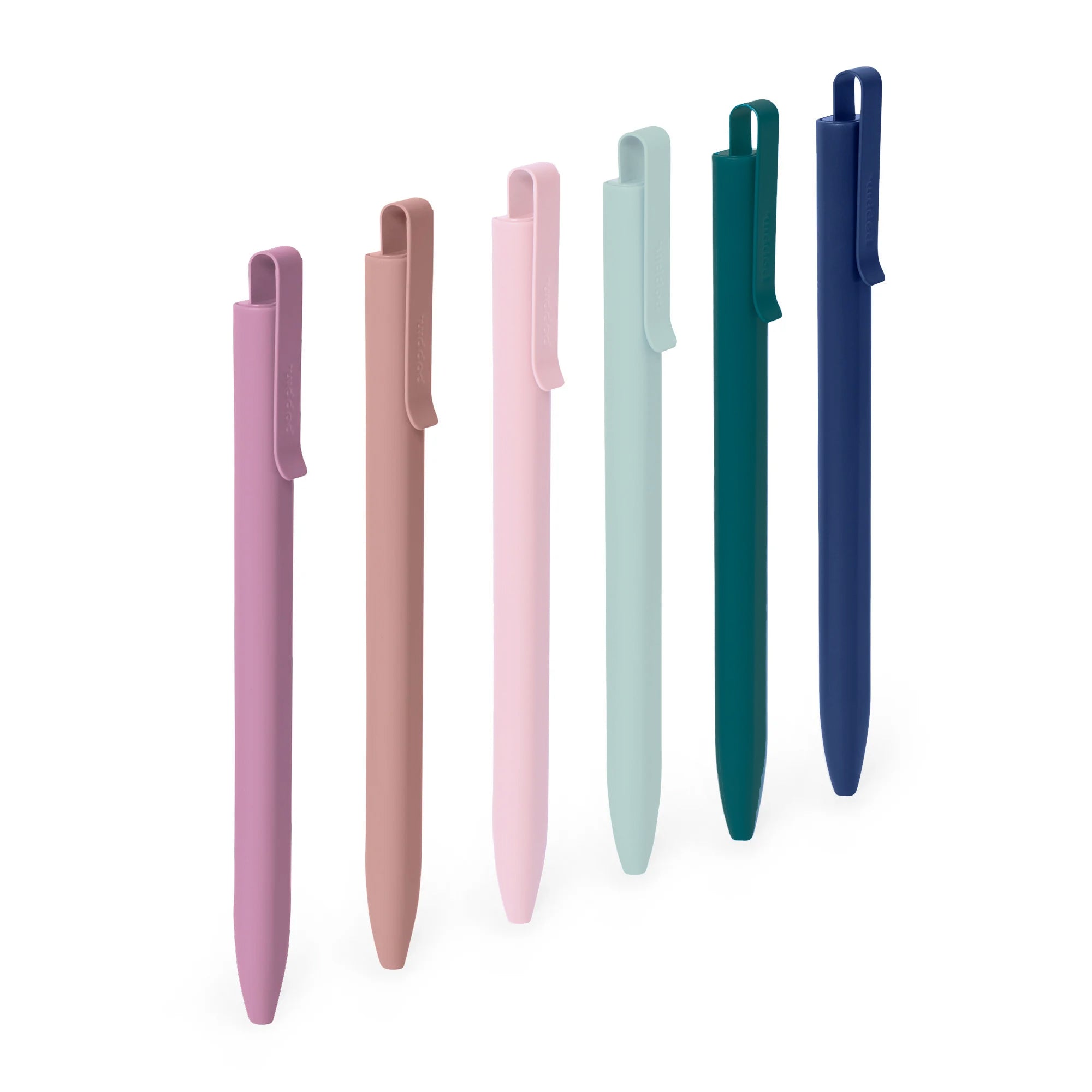 Terrain Assorted Flat-Top Retractable Ballpoint Pens, Set of 6