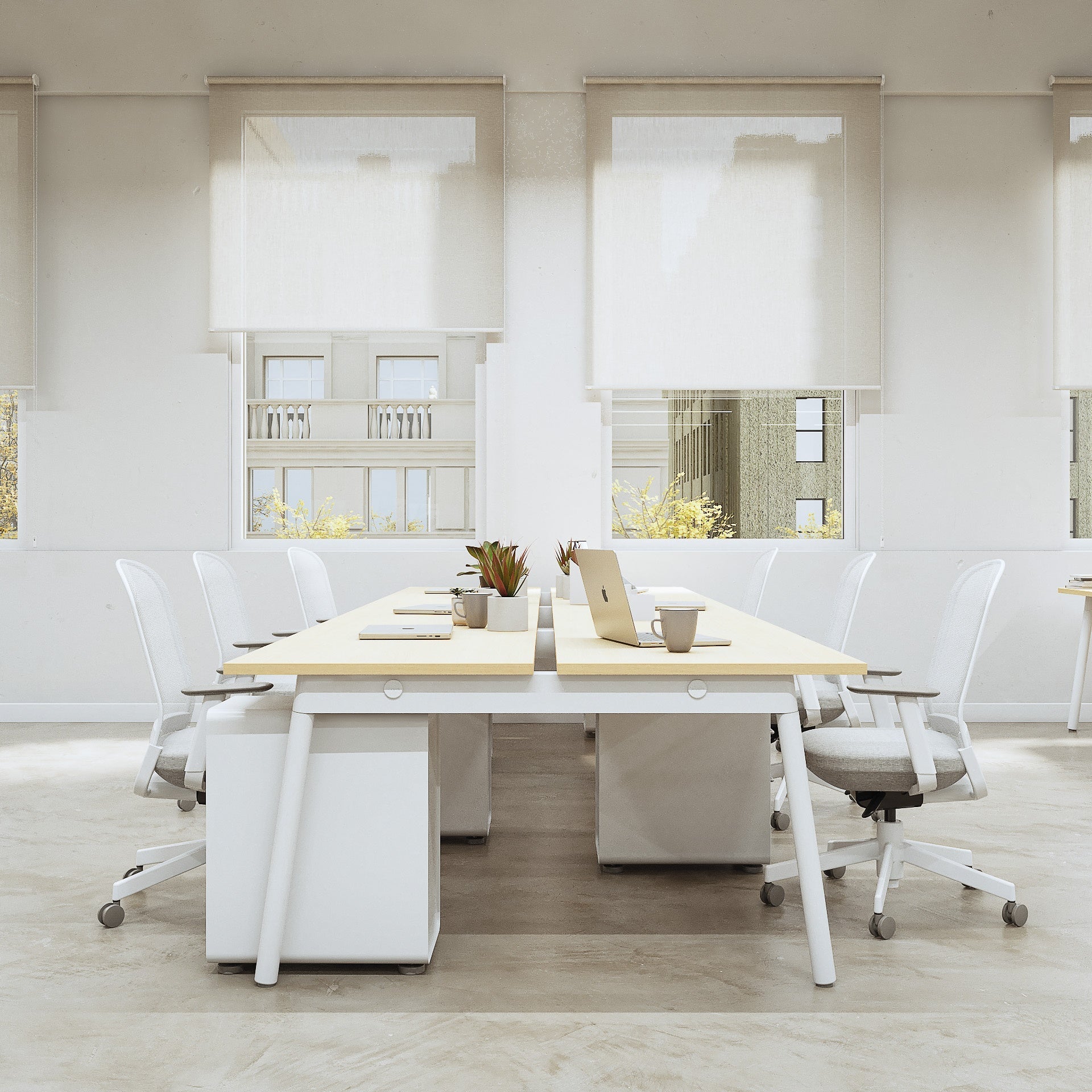 Series A Double Desk for 6