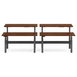 Series L 3S Adjustable Height Double Desk for 4