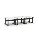 Series L 3S Desk for 6 + Boom Power Rail