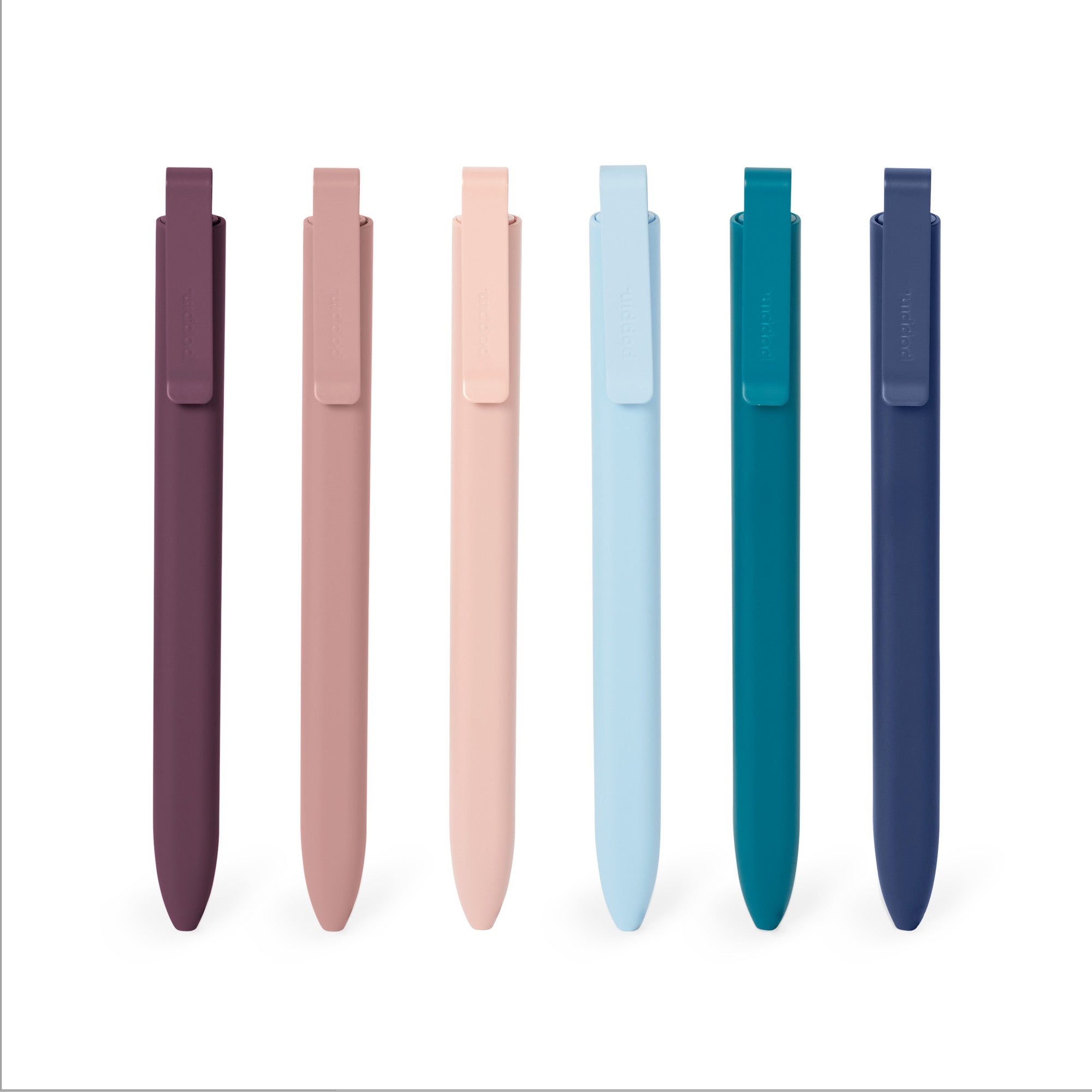 Dusk Assorted Flat-Top Retractable Ballpoint Pens, Set of 12