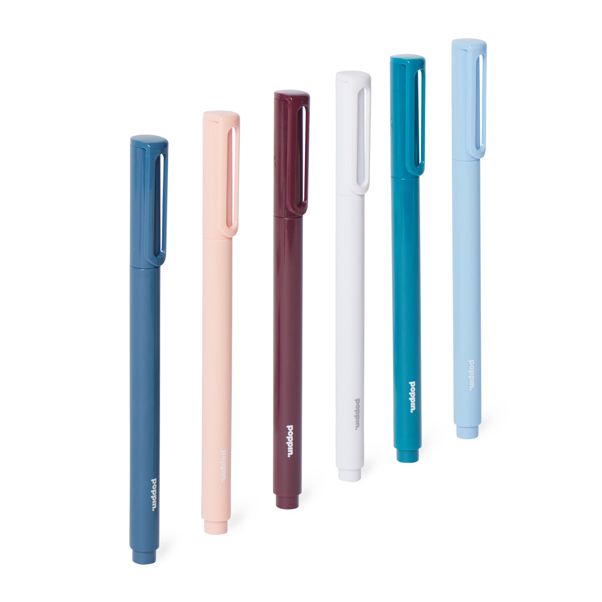 Contemporary Assorted Signature Ballpoint Pens, Set of 6