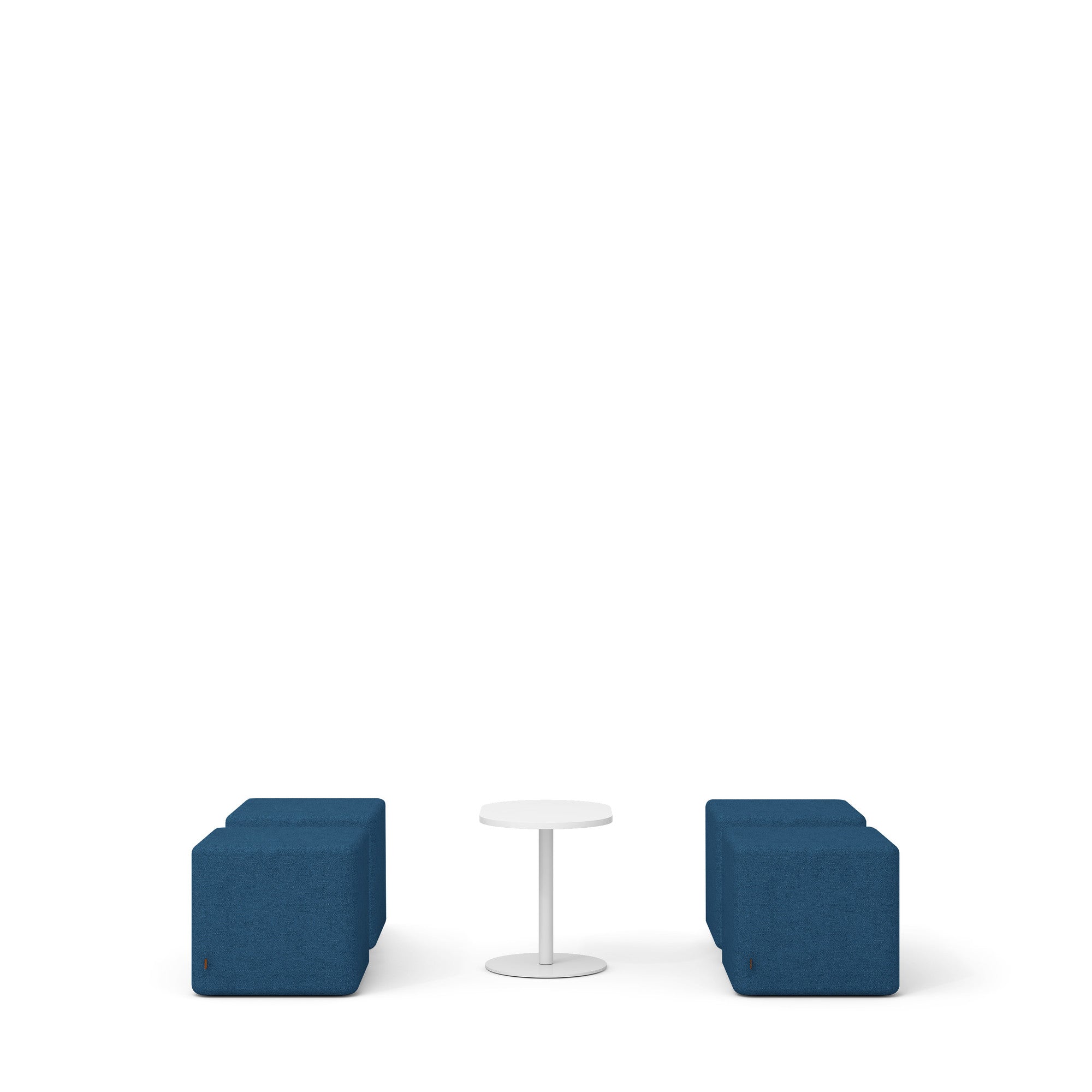 Block Party Lounge Ottomans + Tucker Side Table Set