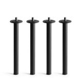 Black QT Lounge Metal Legs, Set of 4