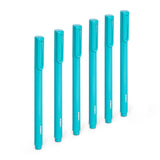 Aqua Signature Ballpoint Pens with Blue Ink, Set of 6