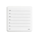 White Magnetic Weekly Dry Erase Board