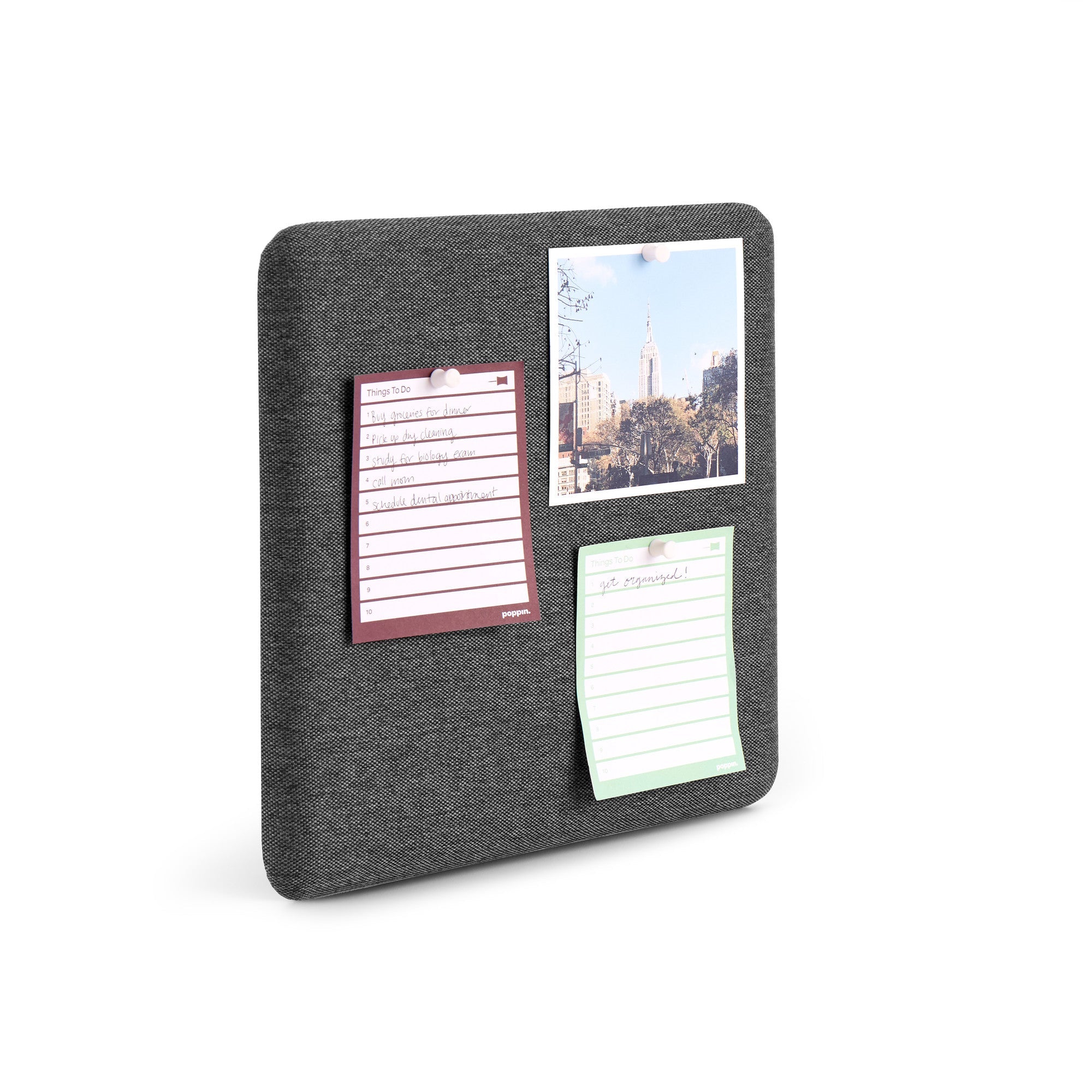 Dark Gray Fabric Pinboard