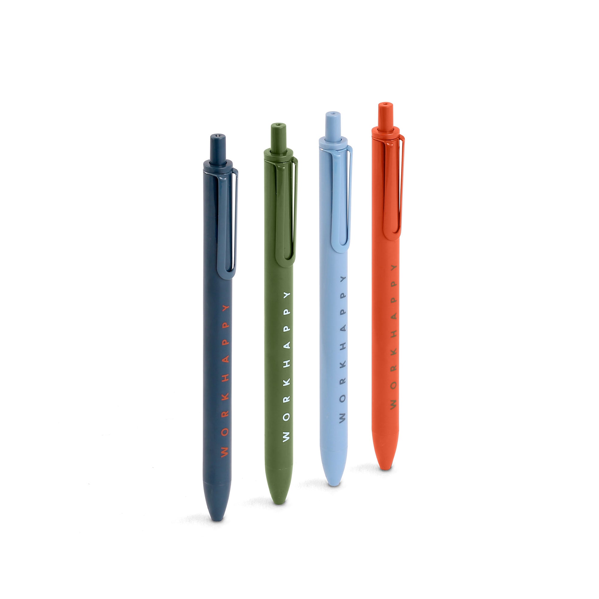 Assorted Work Happy Retractable Gel Luxe Pens, Set of 4
