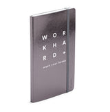 Gunmetal Work Hard Medium Soft Cover Notebook