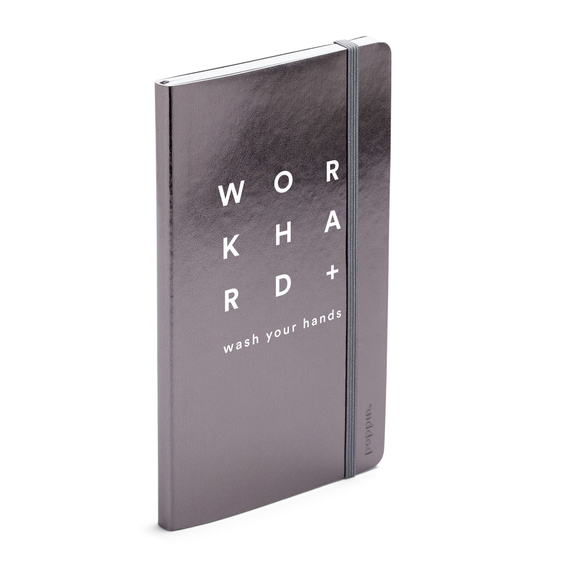 Gunmetal Work Hard Medium Soft Cover Notebook