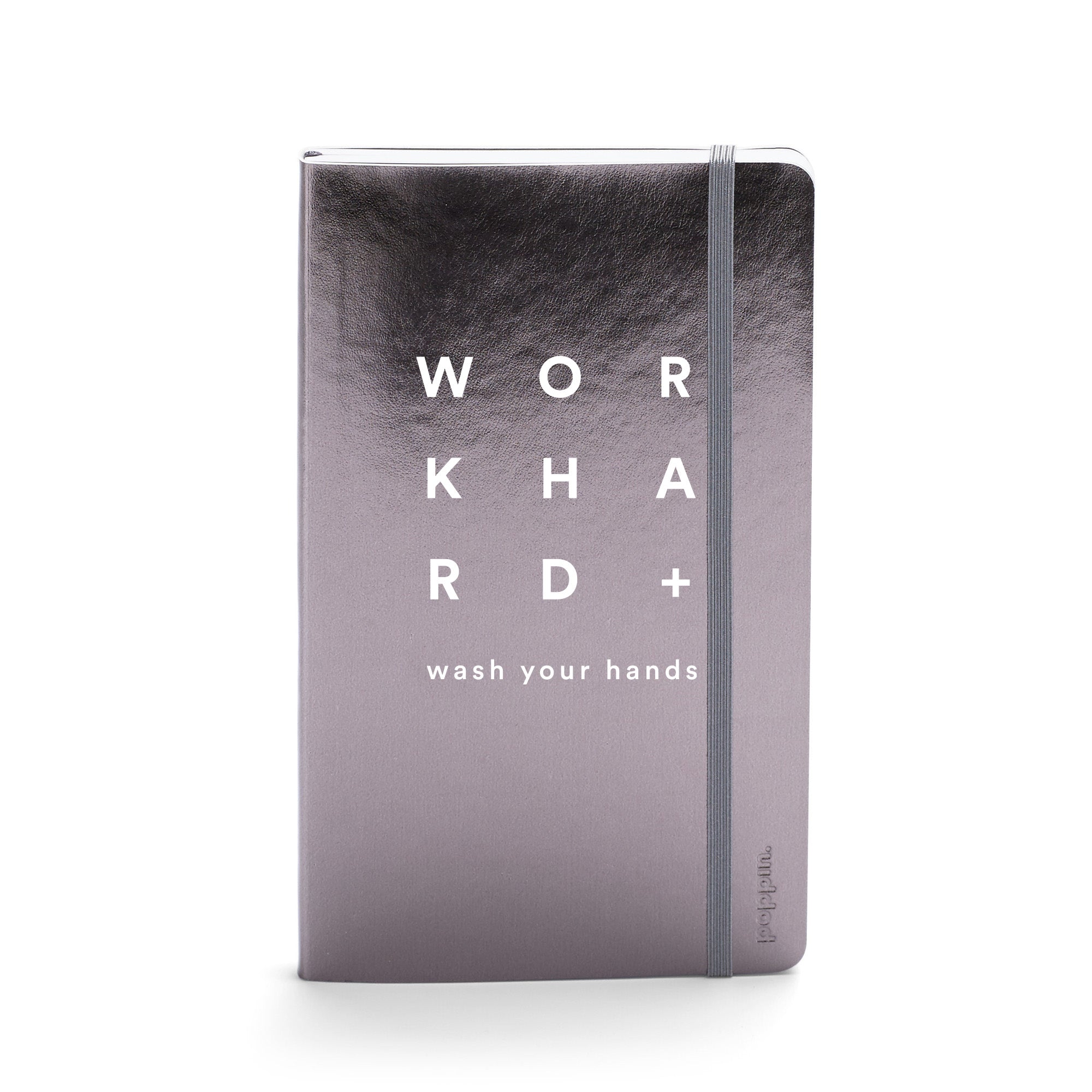 Gunmetal Work Hard Medium Soft Cover Notebook